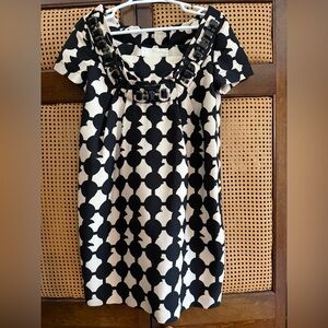 Black and White Patterned Dress